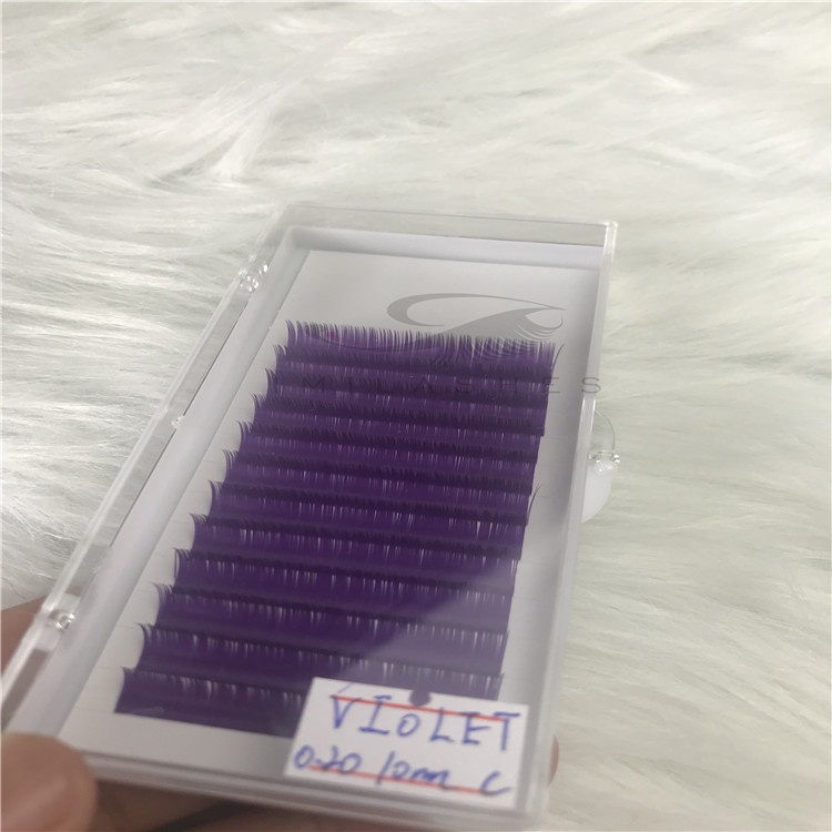 Wholesale colored ellipse flat eyelash extensions 